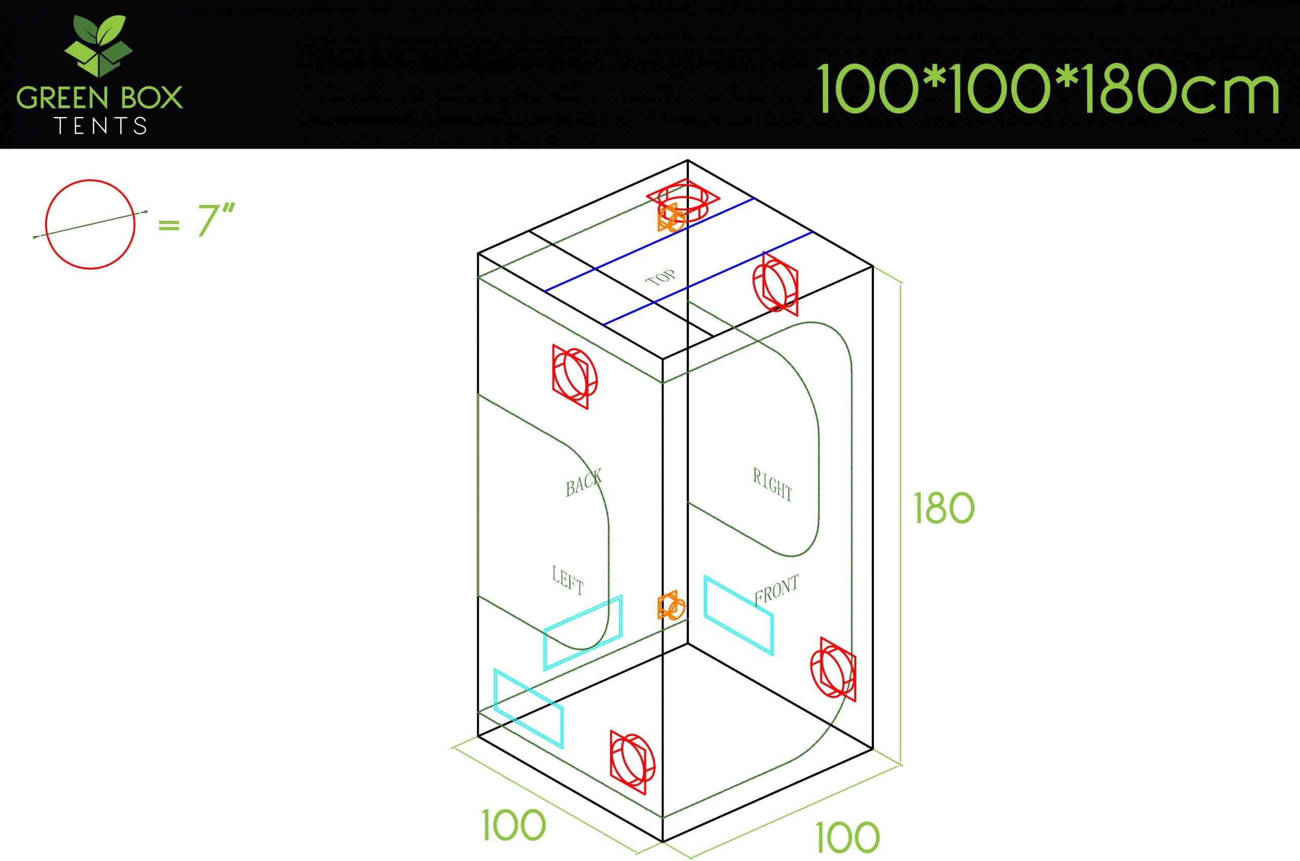 Green Box Tent 100 x 100 x 180