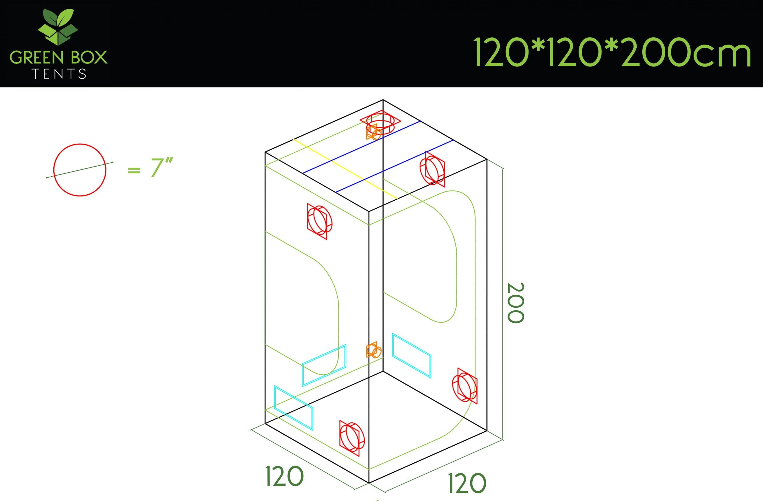 Green Box Tent 120 x 120 x 200