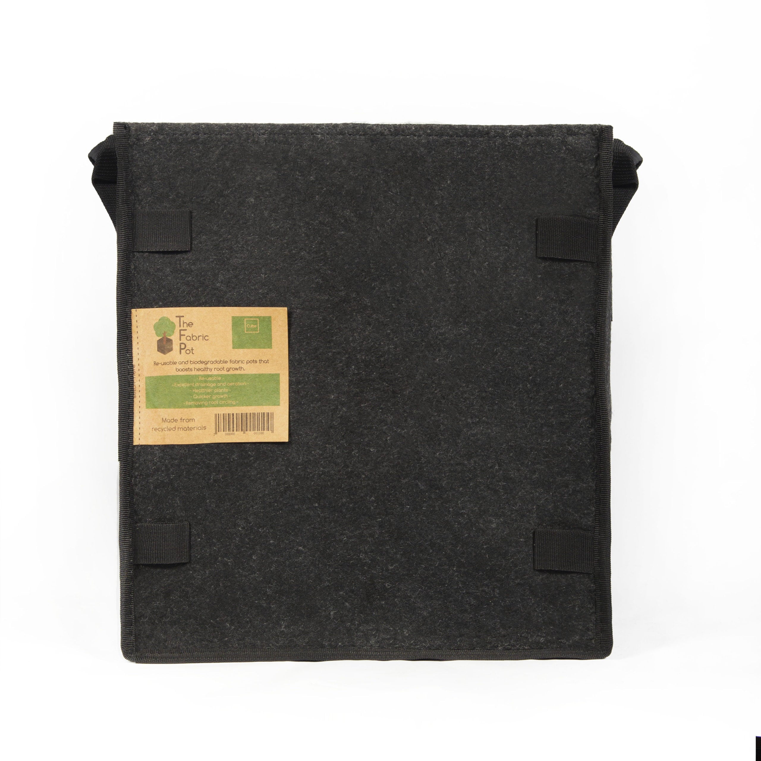 The Fabric Pot – Black Square Pots