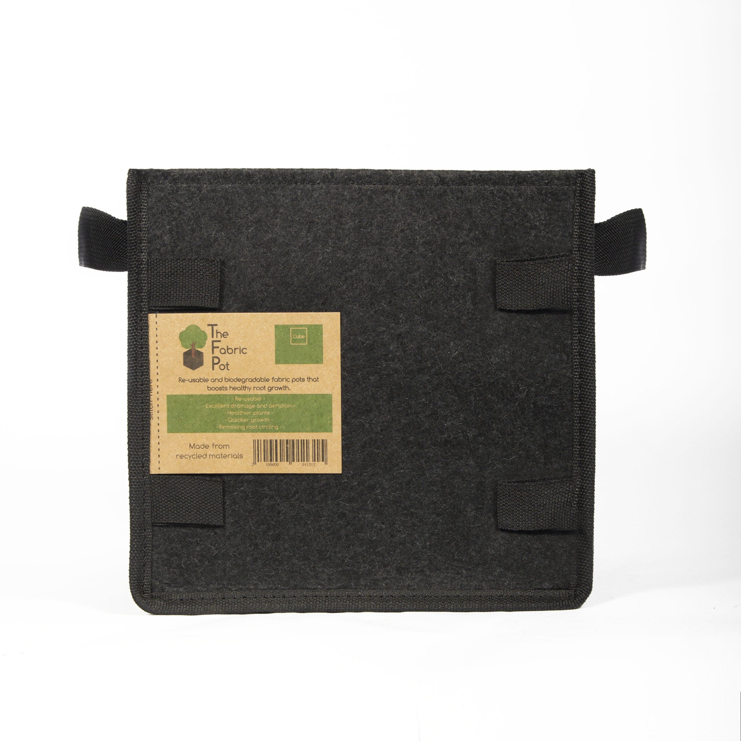 The Fabric Pot – Black Square Pots