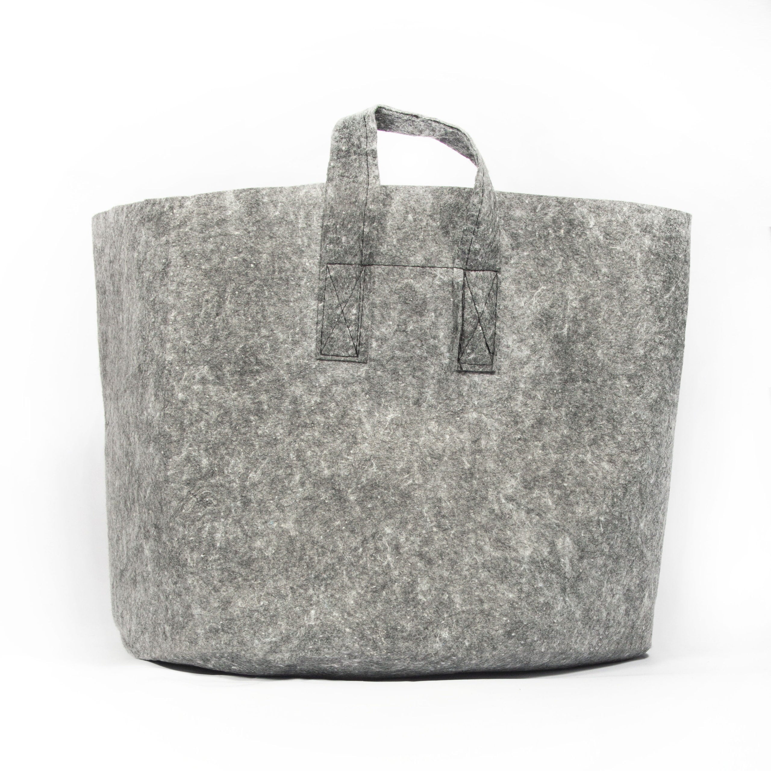 The Fabric Pot – Grey Round Pots