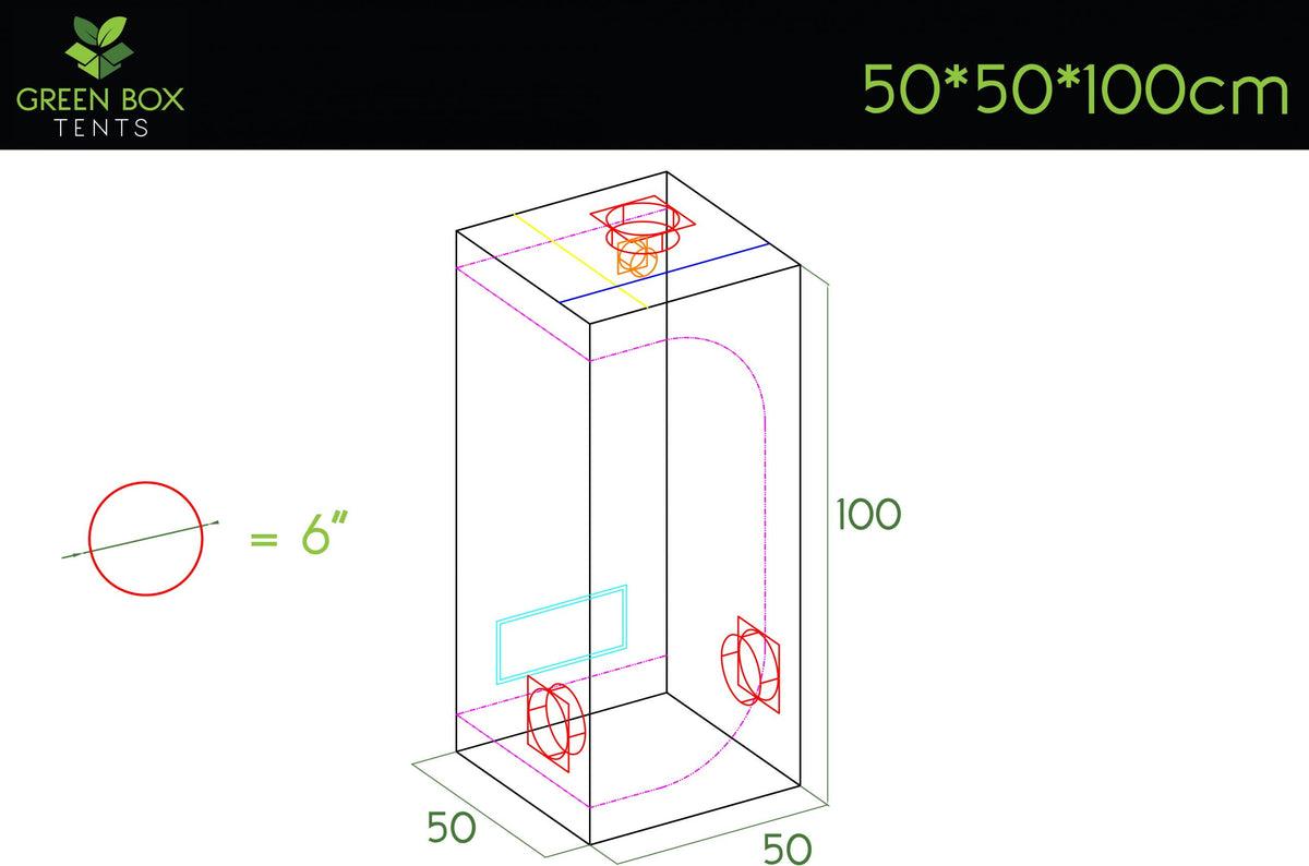 Green Box Tent 50 x 50 x 100