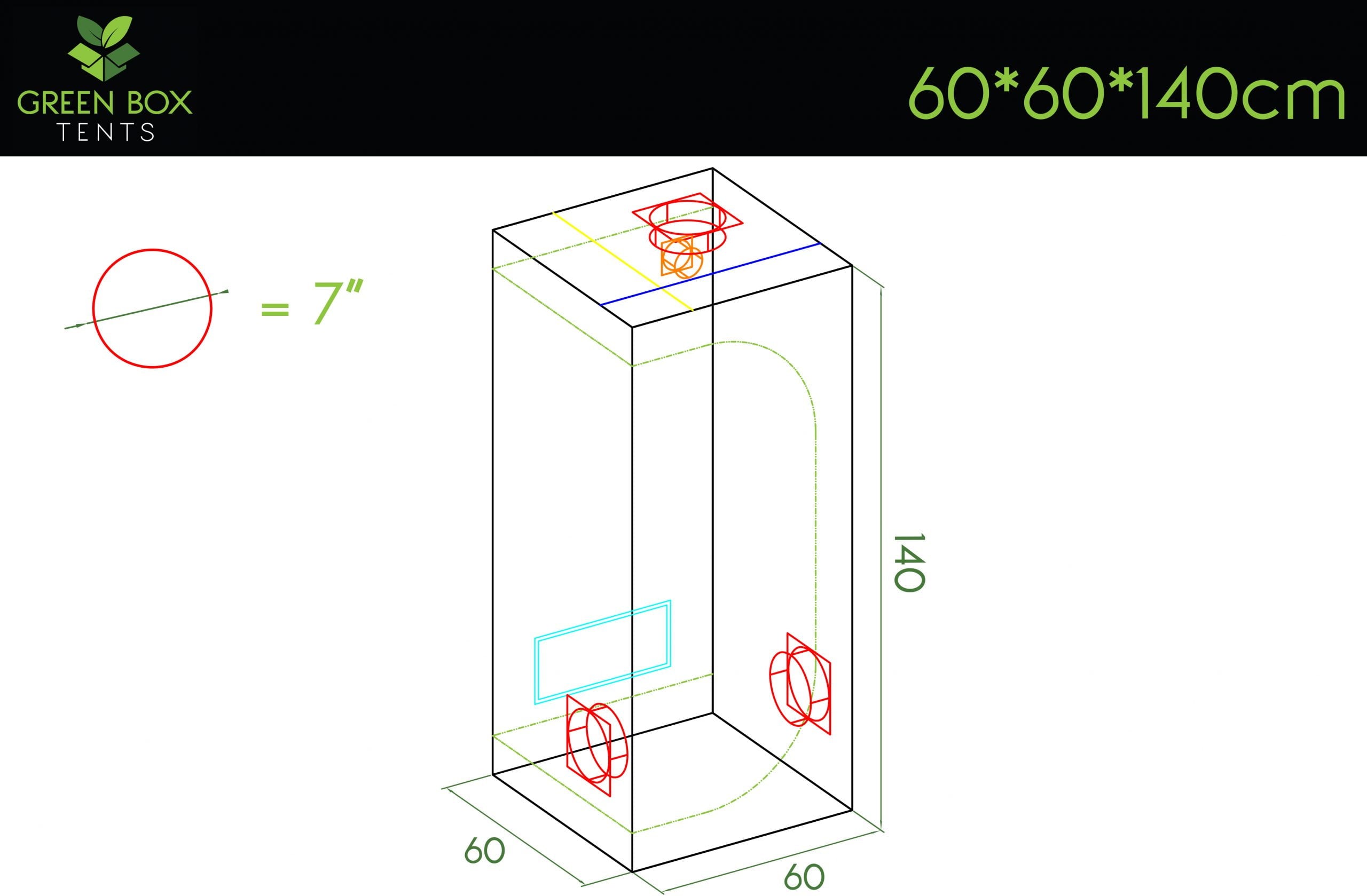 Green Box Tent 60 x 60 x 140