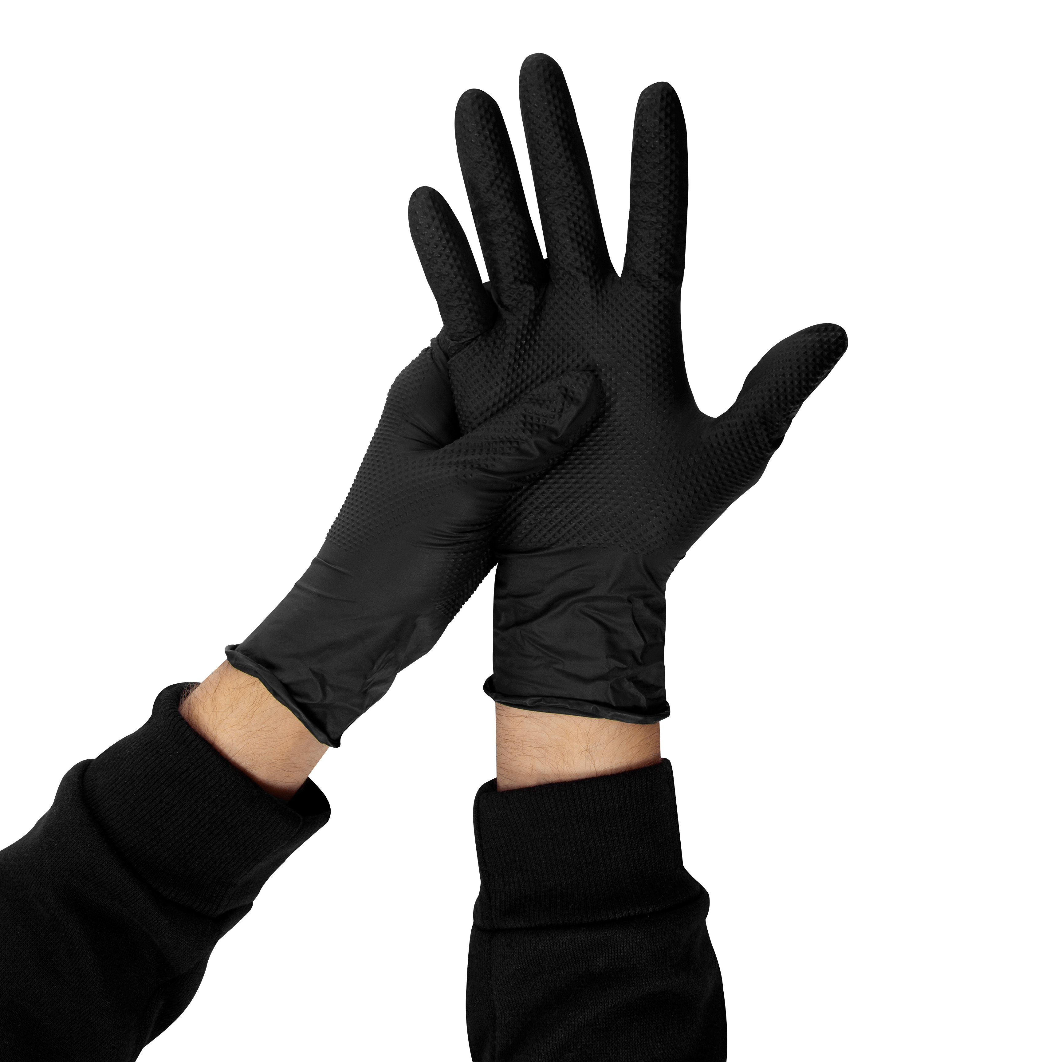 Titan Grip Diamond Textured Black Nitrile Gloves (Box of 50)