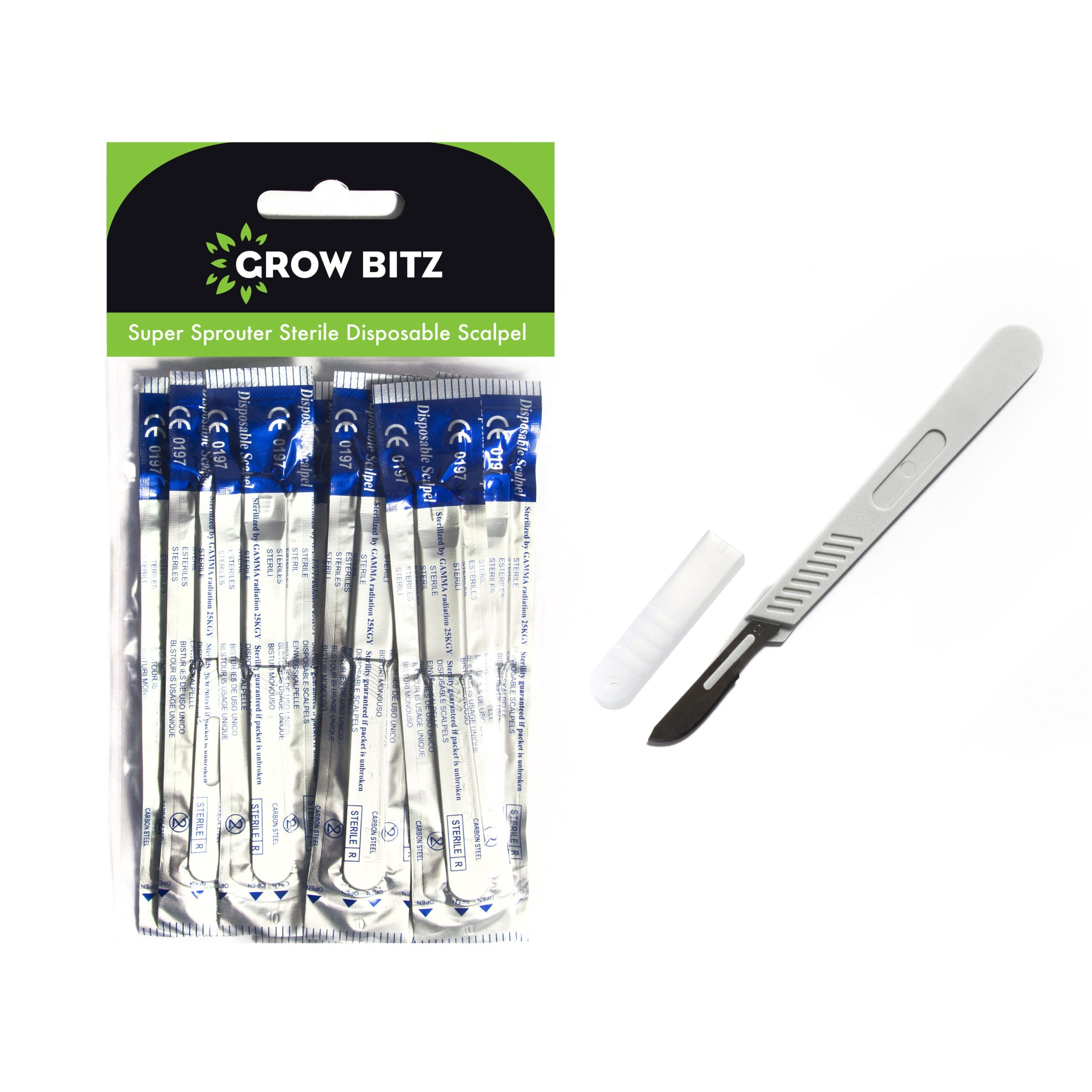Grow Bitz Sterile Disposable Scalpels (Pack Of 10)