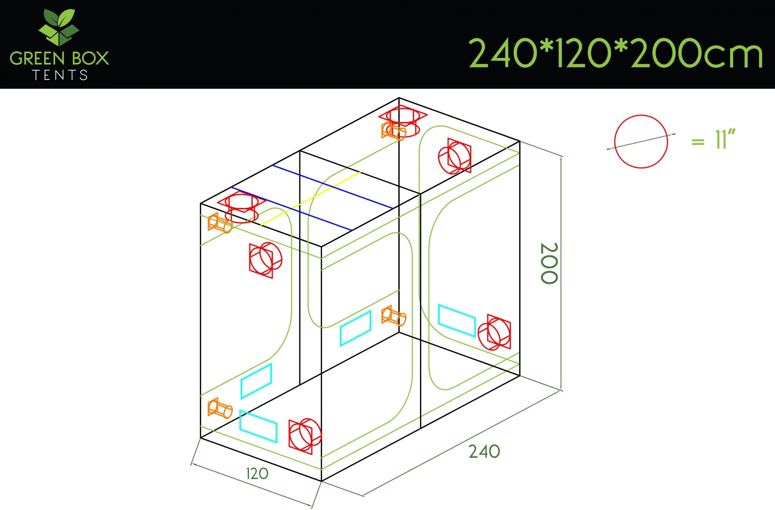 Green Box Tent 240 x 120 x 200