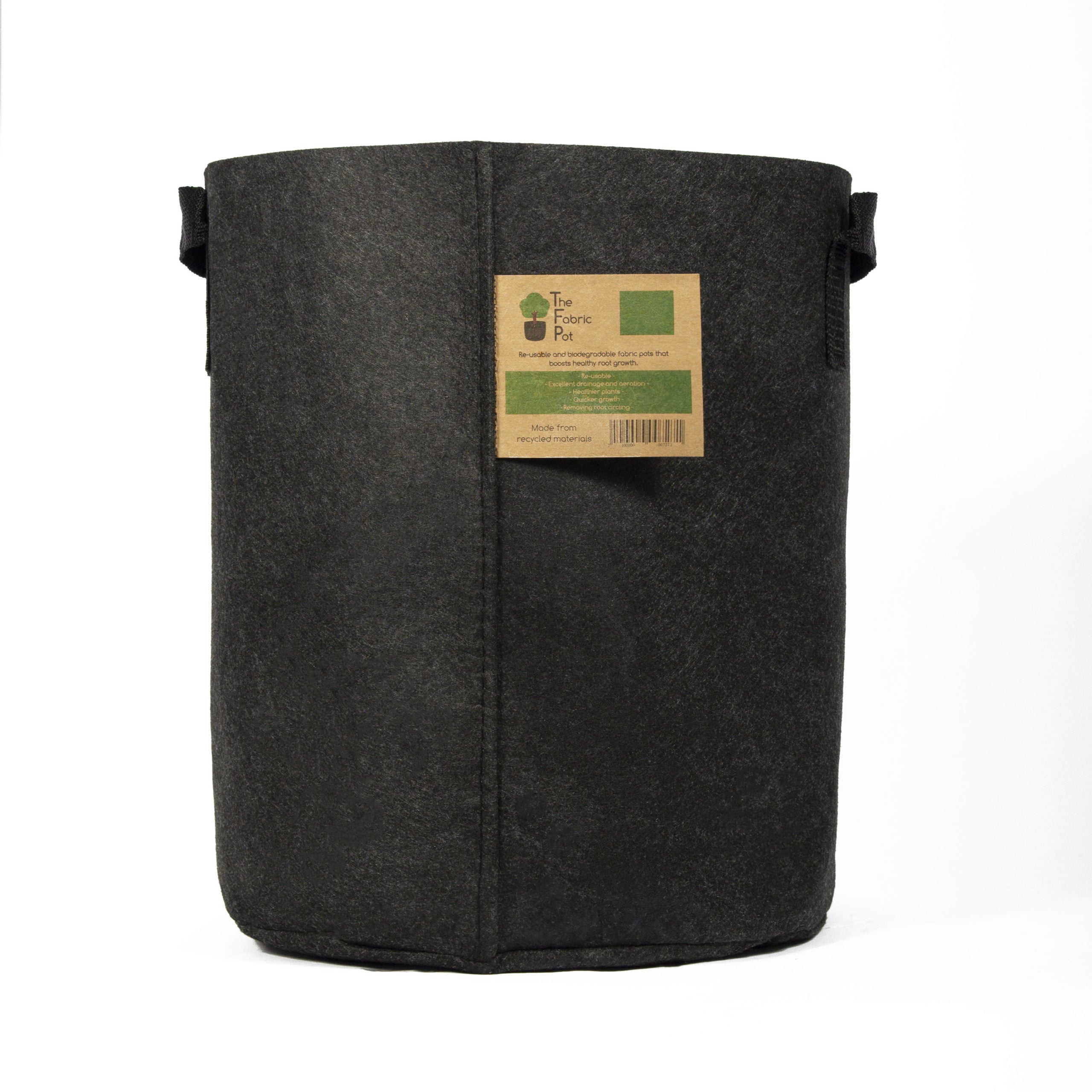 The Fabric Pot – Black Round Pots
