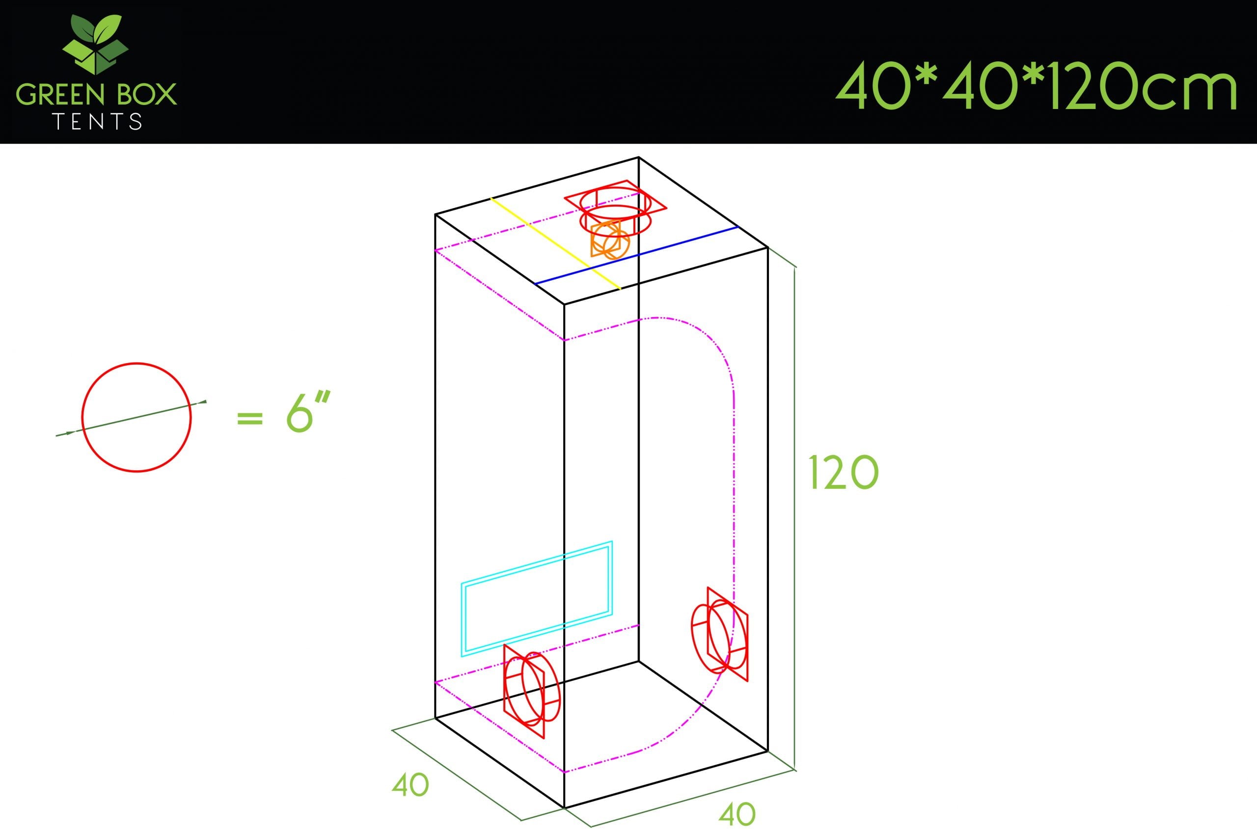 Green Box Tent 40 x 40 x 120